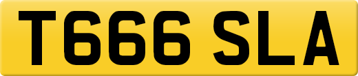 T666 SLA private number plate
